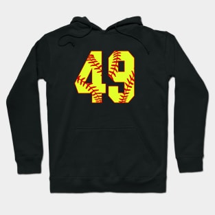 Fastpitch Softball Number 49 #49 Softball Shirt Jersey Uniform Favorite Player Biggest Fan Hoodie